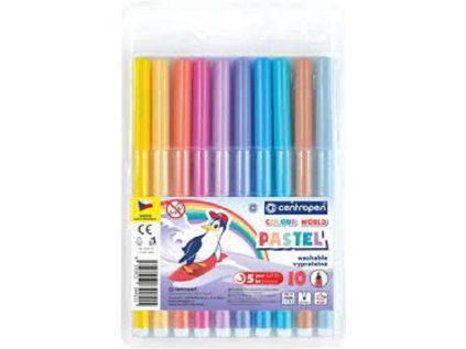 Dětské fixy CENTROPEN Colour World Pastel - 10ks