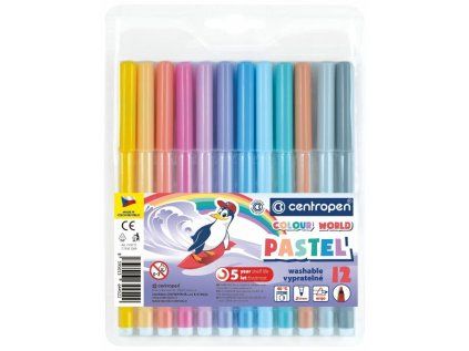 Fixy Centropen trojhranné pastelové 12 barev
