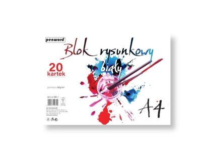 nacrtnik a4 20 bilych listu 80 g