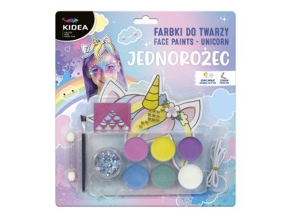barvy na oblicej jednorozec 6 barev stetec a celenku sada