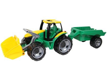 Traktor se lžící a přívěsem