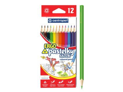 Pastelky CENTROPEN trojhranné 12 barev