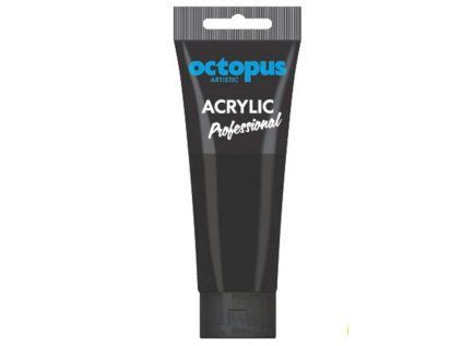 Akrylová barva OCTOPUS Professional, černá, 75 ml