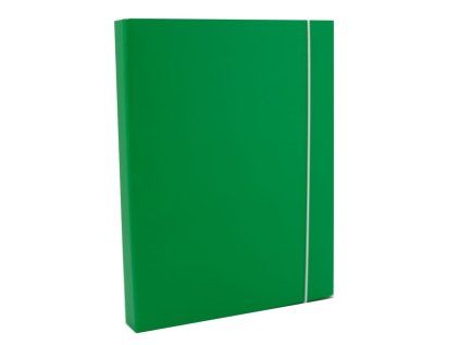 Box na sešity A4 s gumou - zelený