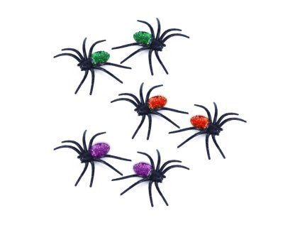 dekorace pavouk halloween 6 5x6 cm 6 ks