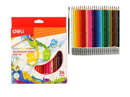 Pastelky Deli aqaucolor 24barev