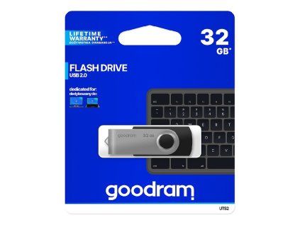 goodram usb flash disk usb 2 0 32gb cerny uts2 0320k0r11 usb a s otocnou krytkou