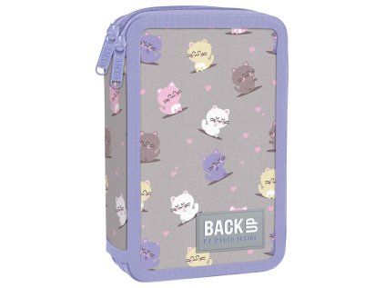 Penál 2 zipy vybavený - Kočky
