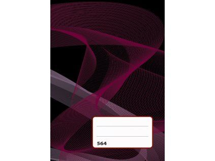 sešit 564, A5, 60 listů, linky 8 mm, černý
