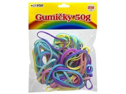 Gumičky barevné pr.38mm,50g PASTEL