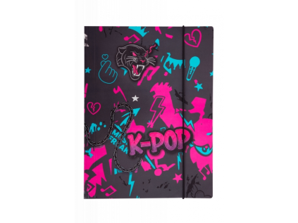 K-POP desky s gumou A4 Dark