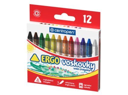 Voskovky trojhranné - sada 12 barev