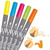 Kaligrafická sada oboustranných fixů (stěteček+kal.špička 2mm), mix5 barev NEON