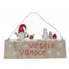 DEKORACE CEDULKA K ZAVĚŠENÍ VESELÉ VÁNOCE 22cm