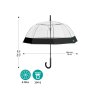 PERLETTI Dámský automatický deštník BLACK BORDER Transparent, 26214