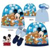 ZIMNÍ 2-DÍLNÁ BABY SOUPRAVA - ČEPICE A RUKAVICE MICKEY MOUSE tmavě modrá (Velikost 48)