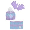 SOUPRAVA ČEPICE, RUKAVICE A NÁKRČNÍK FROZEN VH 4119 fialová (Velikost 52)
