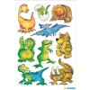 Samolepky dinosauři. Obsah 3 listy / 27 samolepek
