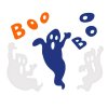 Halloweenská samolepka - BOO