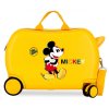 detsky cestovny kufor na kolieskach odrazadlo mickey mouse 3d ochre 2921022