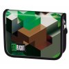 Penál jednopatrový - GREEN 3D BLOCKS, rozměry: 20,5 x 14 x 3,5 cm