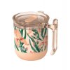 Quokka Wave Smartgrip, Nerezový termo hrnek Floral Peach, 260ml, 40272