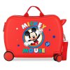 Dětský cestovní kufr na kolečkách / odrážedlo MICKEY MOUSE Circle Red, 2039822