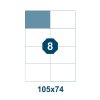Print etikety 105 x 74 mm, bílé, 8ks/A4, 100 A4/bal