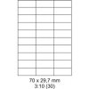Print etikety 70 x 29,7 mm, bílé, 30ks/A4, 100 A4/bal