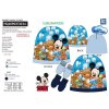 ZIMNÍ 2-DÍLNÁ BABY SOUPRAVA - ČEPICE A RUKAVICE MICKEY MOUSE tmavě modrá (Velikost 48)