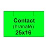 etikety cen contact 25x16 hranate 1125 etiket kotoucek zelene