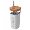 quokka cube skleneny pohar so silikonovym povrchom graffiti 540ml 40053