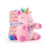 detska fluffy deka s plysovou hrackou perletti toys unicorn 120x80cm 13069