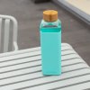 quokka storm sklenena flasa so silikonovym povrchom teal 700ml 40024