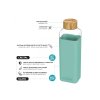 quokka storm sklenena flasa so silikonovym povrchom teal 700ml 40024