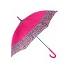 perletti time damsky palicovy dazdnik bordo leopardo cyklamenovy 26255
