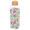 quokka storm sklenena flasa so silikonovym povrchom ditsy floral 700ml 40026