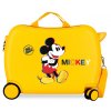 detsky cestovny kufor na kolieskach odrazadlo mickey mouse 3d ochre 2929822