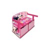 detsky dreveny nabytok 3v1 minnie mouse lavicka box na hracky stolik wd13980