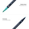 sada popisovacov na kaligrafiu a ilustracie monami color twin brush ocean blue set 6ks