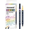 sada popisovacov na kaligrafiu a ilustracie monami color twin brush pastel set 6ks