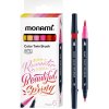 sada popisovacov na kaligrafiu a ilustracie monami color twin brush flower set 6ks