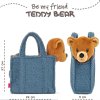 detska plysova kabelka s odnimatelnou hrackou perletti toys macko teddy bear 13096