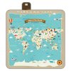 velka piknikova deka perletti travel mapa sveta 200x200cm 13152
