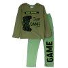 PYŽAMO GAME F UK 54834 - 011 khaki - zelené (Velikost 6)