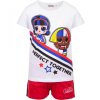 KOMPLET TRIČKO A KRAŤASY LOL ue 1138 bílo - červený (Velikost 5)