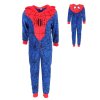 FLÍSOVÝ OVERAL SPIDERMAN TE onesie modrý (Velikost 3-4)