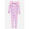 FLÍSOVÝ OVERAL STITCH TE onesie růžovo - fialkový (Velikost 3-4)
