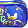 DVOUKOMOROVÝ POUZDROVÝ PENÁL SONIC Cer 0804 modrý (Velikost uni)