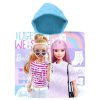 PONČO BARBIE Eur bb00016 fialkovo - tyrkysové (Velikost uni)